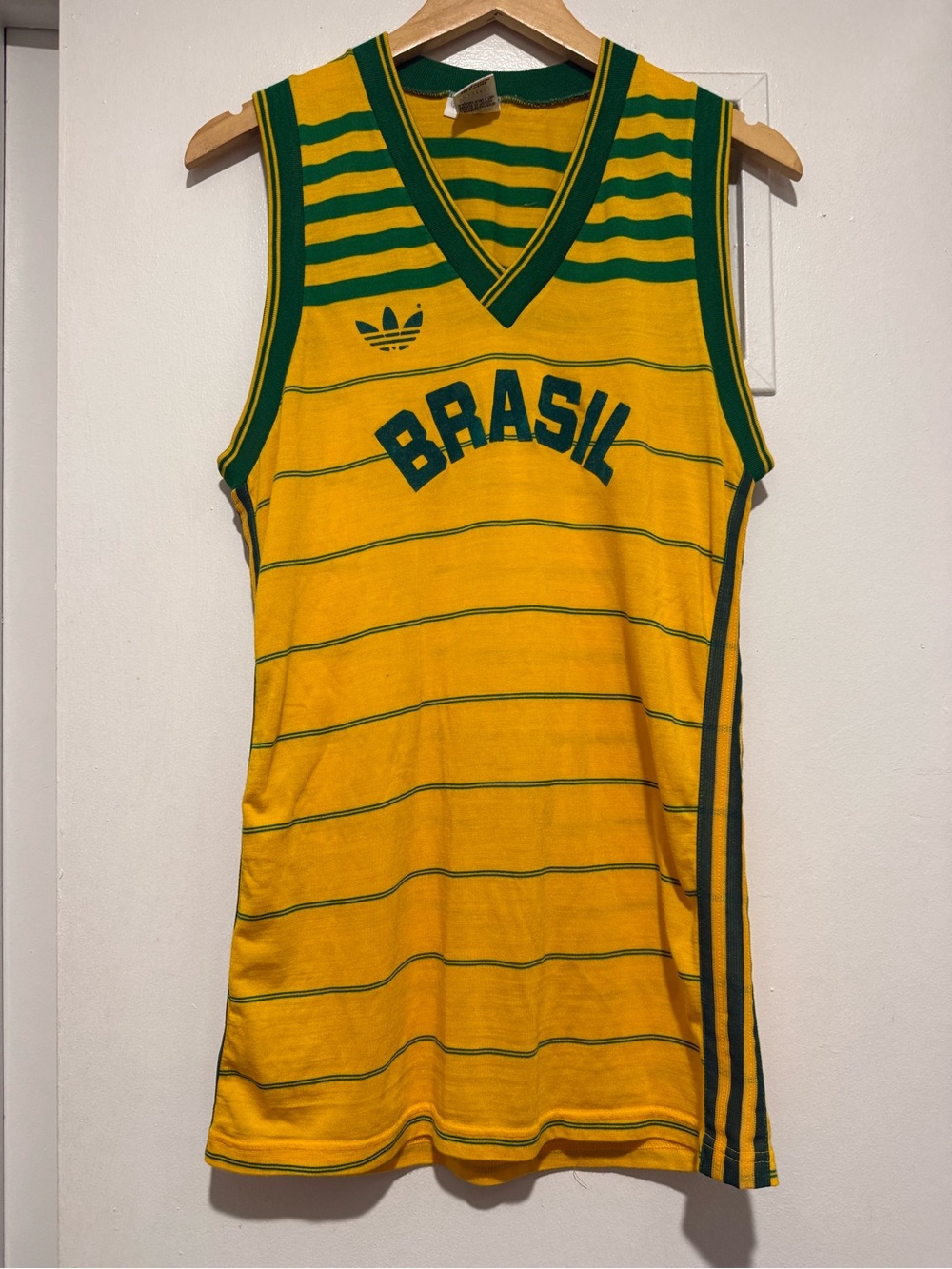adidas Yellow & Green Brasil Sleeveless Jersey